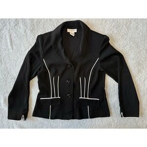 Women's Sag Harbor Blazer Jacket Black Size 8‎